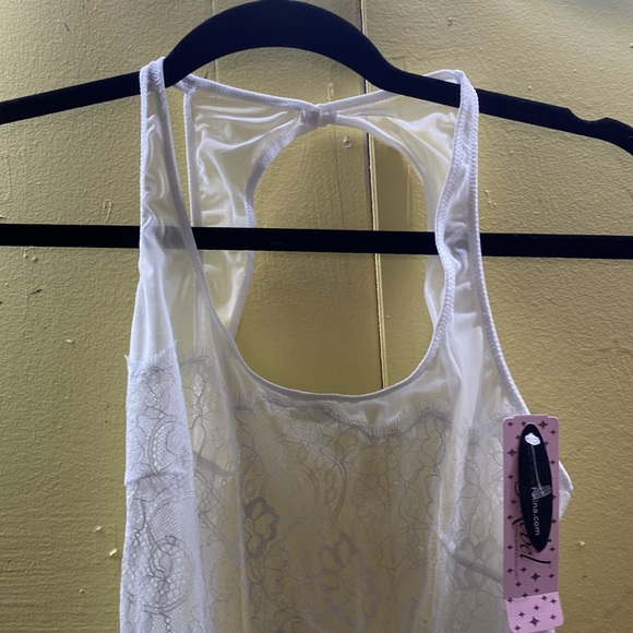 NWT 2 x Jezebel Penelope Lace & Mesh Teddy size M color Red and White - Picture 12 of 16